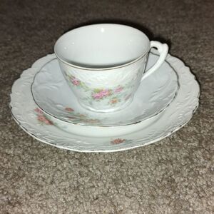 Fine Bone China  3 pc set cup, saucer, dessert plate
